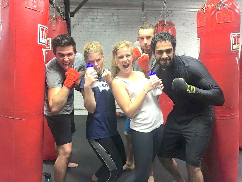 Group of People Working Out in Gym at Collierville Fitness Kickboxing